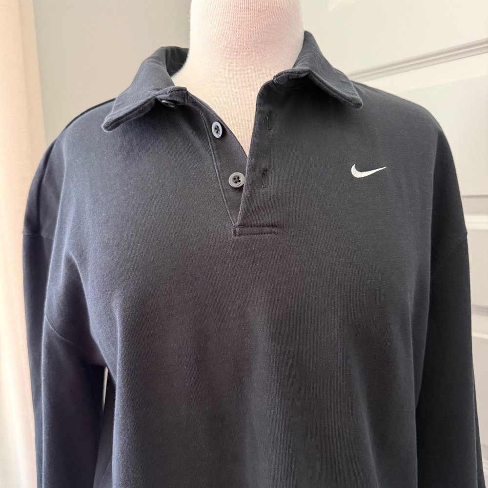Nike Essential Oversized Long Sleeve Polo : Small - Picture 3 of 8